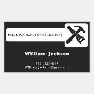 Modern handyman construction custom logo sticker