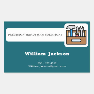 Modern handyman construction custom logo sticker