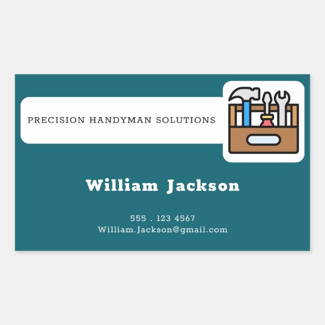 Modern handyman construction custom logo sticker (Front)