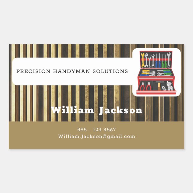 Modern handyman construction custom logo  sticker (Front)