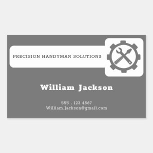 Modern handyman construction custom logo sticker