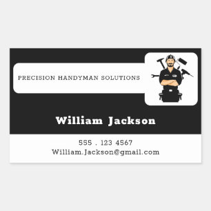 Modern handyman construction custom logo sticker