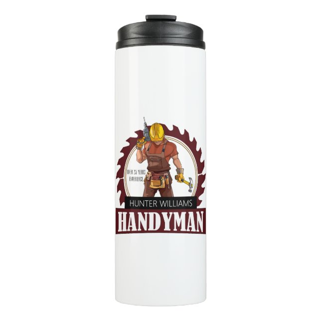 Modern Handyman Maintenance Contractor Tools Thermal Tumbler (Front)