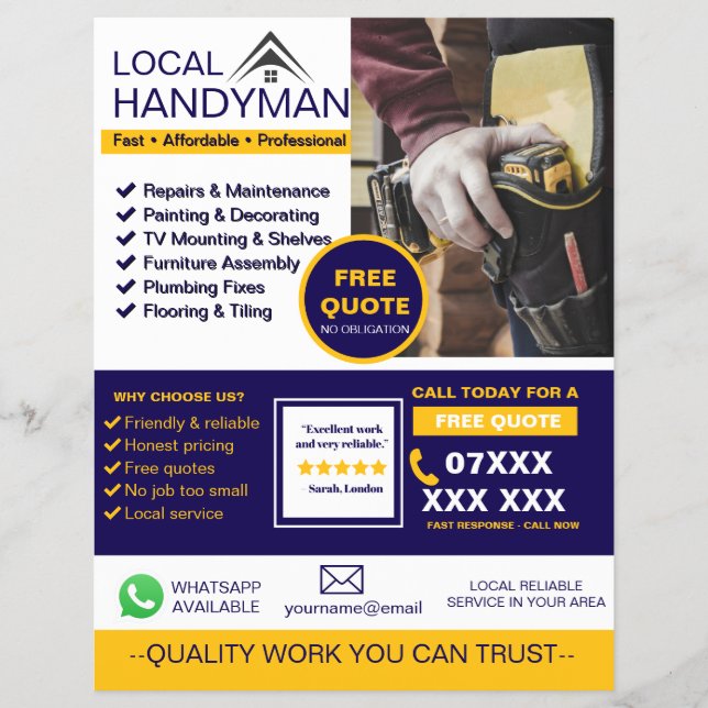 Modern Handyman Service Flyer (Front)