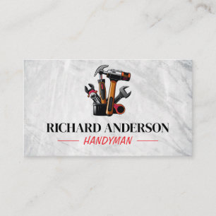 Modern Handyman Tools Home Improvement Service Business Card