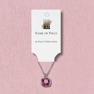 Modern Hanging Bracelet Holder with Logo QR Code Business Card