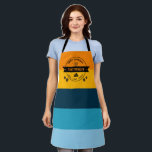 Modern Hanukah Personalized Latke Striped Apron<br><div class="desc">Bring the flavour and the fun to the Festival of Lights! 🎉🕎 This custom Chanukah apron is perfect for latke lovers, proud Jewish chefs, and anyone who wants to add a little personality to their holiday prep. Personalized with your name — because you deserve to cook in style. 🧑‍🍳✨ #HanukkahApron...</div>
