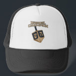 Modern Hanukkah Fun Dreidel Champion Novelty Trucker Hat<br><div class="desc">Celebrate Hanukkah with pride and humour while gathering with the whole family. This festival graphic design makes a perfect gift for the holidays. Whether for your neigbor,  family,  husband,  uncle,  or boyfriend</div>