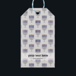 Modern Hanukkah pattern Gift Tags<br><div class="desc">Available in different products. Did you know that you can transfer this design to any products that you want by yourself. If you don't know how, please check my post to see how to do: www.giftforallseason.com/blog/new-option-at-zazzle-store</div>