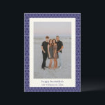 Modern Hanukkah Star Line Elegant Blue Photo  Holiday Card<br><div class="desc">Send warm wishes to friends and family this Hanukkah with this elegant card, featuring a modern Jewish star line pattern in vibrant blue and white. Personalized with your photo, greeting, and name, it’s the perfect way to celebrate the Festival of Lights with a unique and thoughtful touch. Ideal for those...</div>