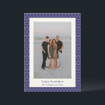 Modern Hanukkah Star Line Elegant Blue Photo Holiday Card<br><div class="desc">Send warm wishes to friends and family this Hanukkah with this elegant card, featuring a modern Jewish star line pattern in vibrant blue and white. Personalized with your photo, greeting, and name, it’s the perfect way to celebrate the Festival of Lights with a unique and thoughtful touch. Ideal for those...</div>