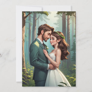 modern happily ever after elopement reception invitation