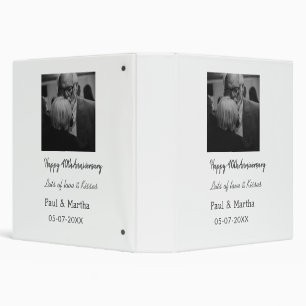 Modern happy 40th anniversary add name date photo binder