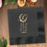 Modern Happy 50th Birthday Wine Glass Foil Napkins<br><div class="desc">Modern Happy 50th Birthday Wine Glass Foil Napkins. The design has an abstract red wine glass with an age. You can change the age. Great for a woman or a man who celebrates the 50th birthday.</div>