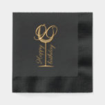 Modern Happy 90th Birthday Wine Glass Foil Napkins<br><div class="desc">Modern Happy 90th Birthday Wine Glass Foil Napkins. The design has an abstract red wine glass with an age. You can change the age. Great for a woman or a man who celebrates the 50th birthday.</div>