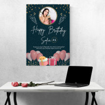 modern happy birthday photograph elegant