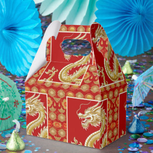 Modern Happy Chinese New Year modern asian pattern Favor Box