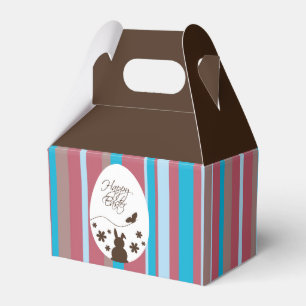 Modern Happy Easter Egg Chocolate Brown Favor Box