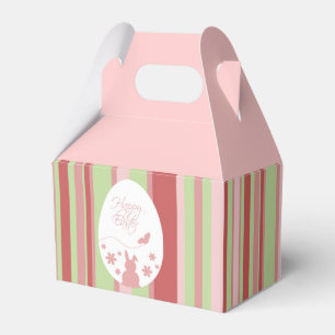 Modern Happy Easter Egg Pastel Pink Favor Box