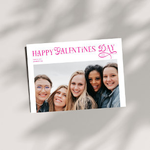 Modern Happy Galentines Day Bestfriends Photo Holiday Card