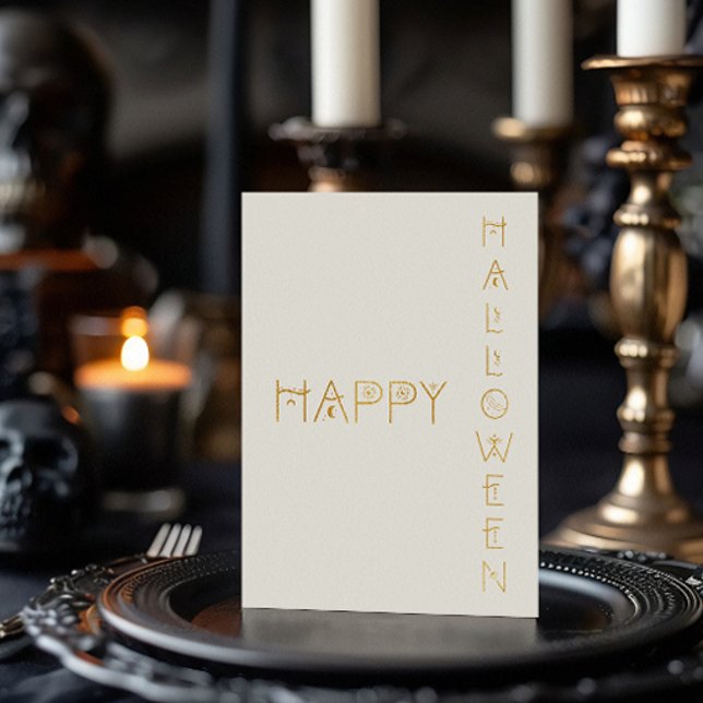 Modern Happy Halloween Foil Card (Creator Uploaded)