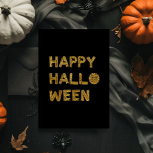 Modern Happy Halloween Foil Card