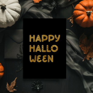Modern Happy Halloween Foil Card