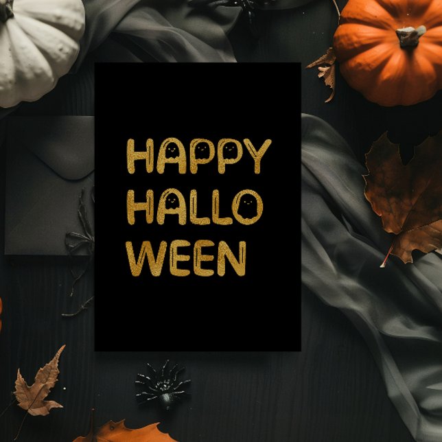 Modern Happy Halloween Foil Card (Creator Uploaded)