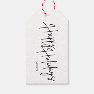 Modern Happy Holidays Gift Tag