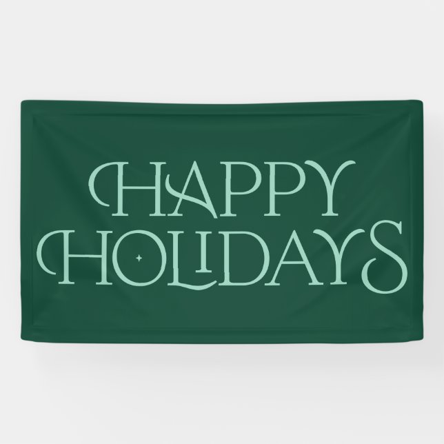Modern Happy Holidays serif typography Banner (Horizontal)
