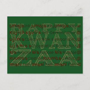 Modern Happy Kwanzaa Holiday Postcard