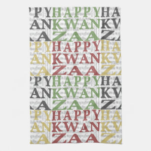 Modern Happy Kwanzaa Kitchen Towel