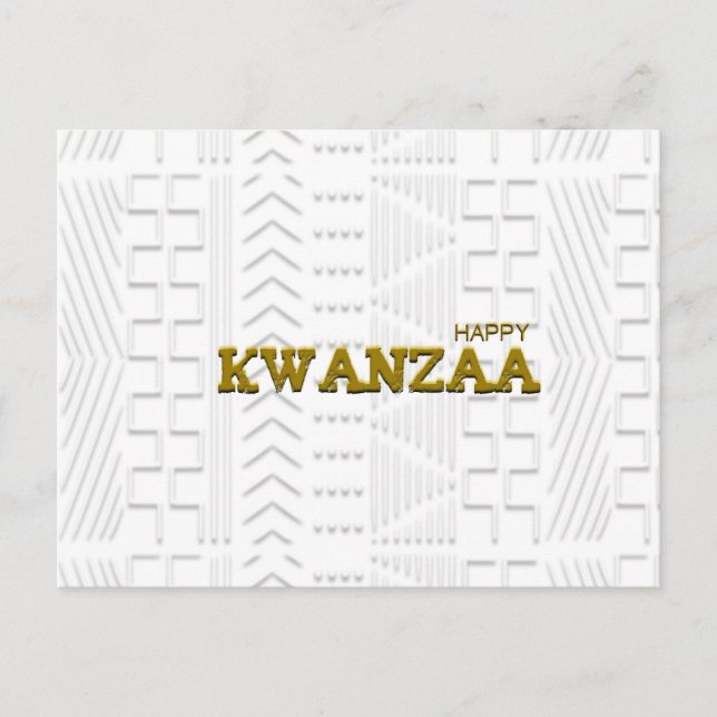 Modern Happy Kwanzaa Postcard (Front)