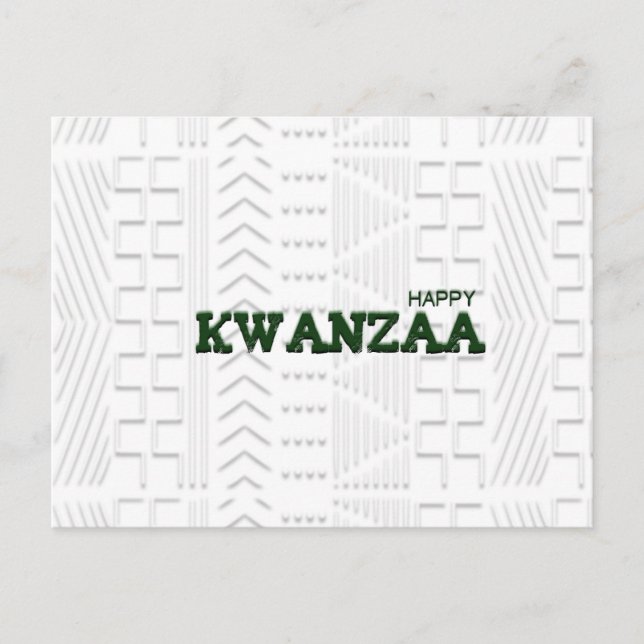 Modern Happy Kwanzaa Postcard (Front)