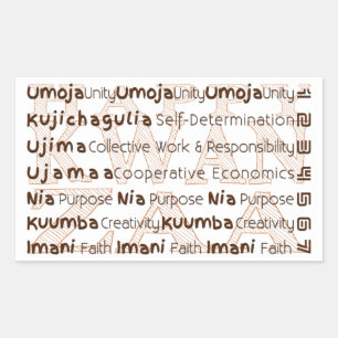Modern Happy Kwanzaa Sticker
