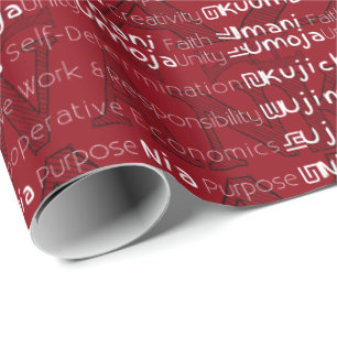 Modern Happy Kwanzaa Wrapping Paper
