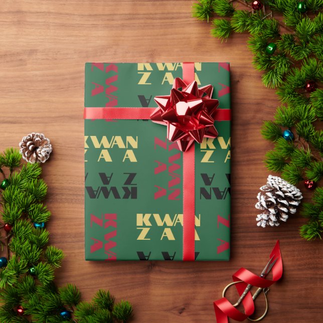 Modern Happy Kwanzaa Wrapping Paper (Holiday Gift)