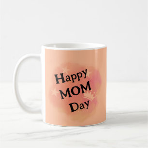 modern happy mom day watercolor floral  coffee mug