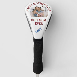 Modern Happy Mother's Day Best Mom Ever  Golf Head Cover