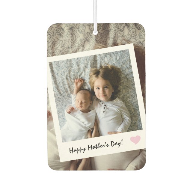 Modern Happy Mother's Day Custom Photo Air Freshener (Front)