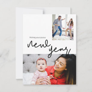 Modern Happy New Year Custom Photos Postcard