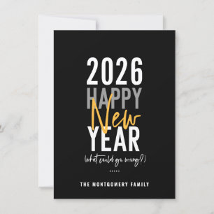 Modern Happy New Year Humour 2021 Holiday Card