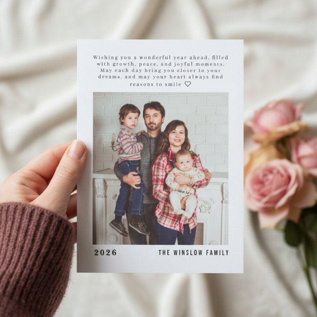 Modern Happy New Year Photo Collage Card | Elegant (Creator Uploaded)