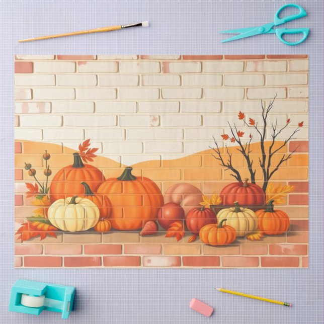 Modern Happy Thanksgiving Beautiful Fall Tissue Paper (Craft)