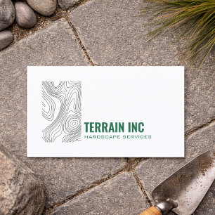 Modern Hardscape Contractor Minimal Design Business Card