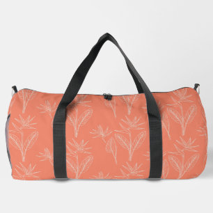 Modern hawaiian print bird of paradise pattern acc duffle bag