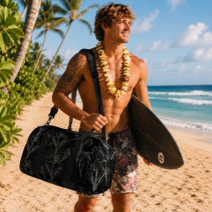 Modern hawaiian print bird of paradise pattern acc duffle bag