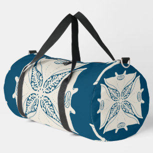 Modern hawaiian print duffle bag