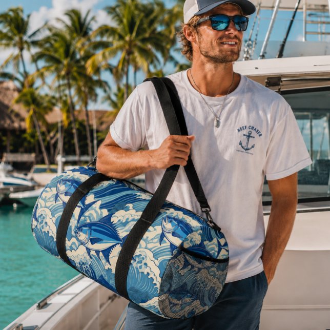 Modern hawaiian print duffle bag (Creator Uploaded)
