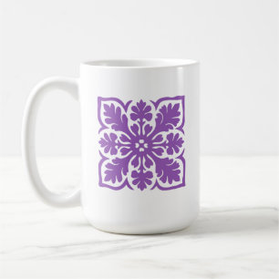 Modern Hawaiian Quilt Royal Purple Island Hawaii Coffee Mug